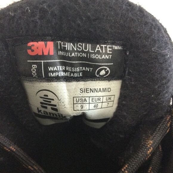 Kamik Boots Women’s Size 9 Color Black Sienna Mid Water Resistant Impermeable - Picture 7 of 9